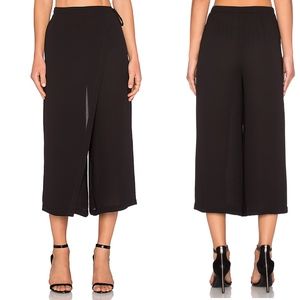 Bailey 44 Fernando Wrap Tie Palazzo Pants Black